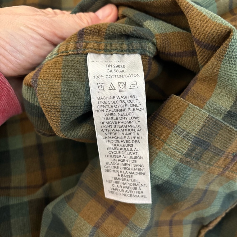 Pendleton Wayne Cotton Corduroy Plaid Check Long Sleeve Button Shirt Men’s - Picture 5 of 7